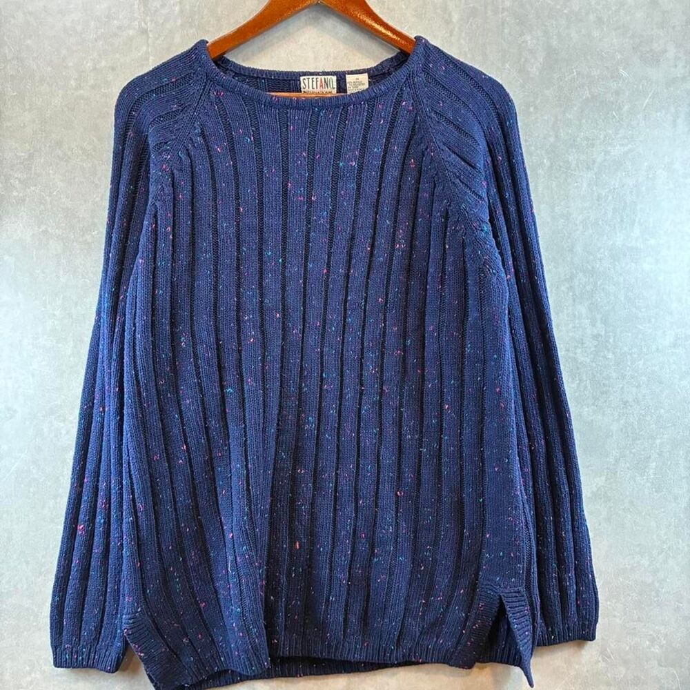 Men's Navy and Blue Jumper